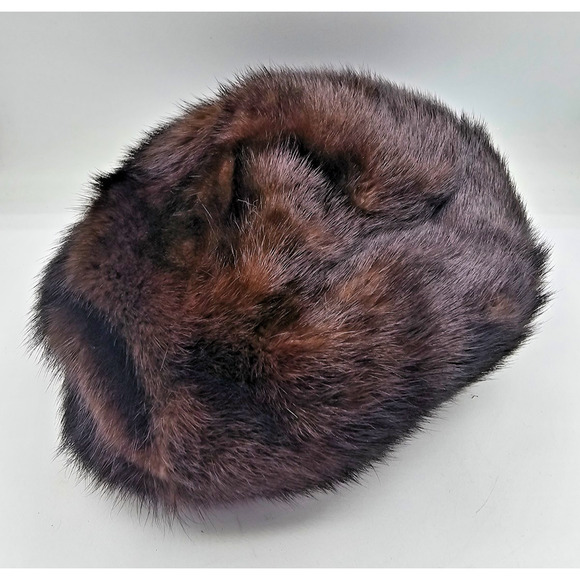 Accessories - Womens Vintage Fur Hat by Amrose New York with Fur 1950s